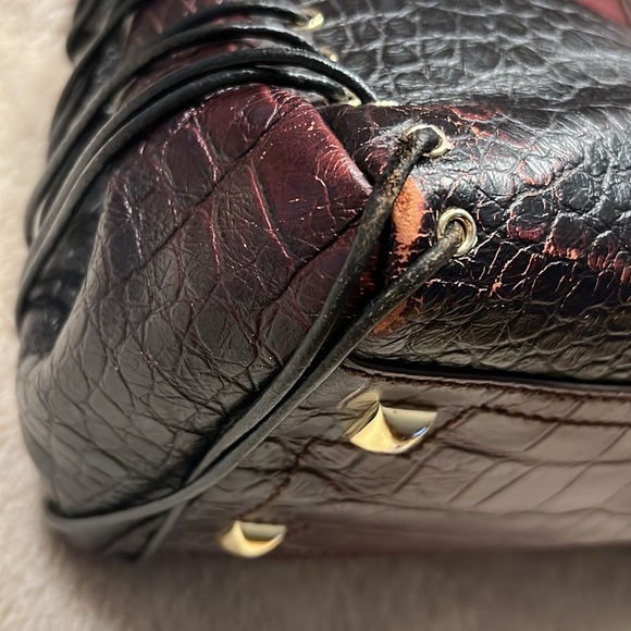 HENRI BENDEL Carlyle Satchel Embossed Crocodile - Picture 15 of 17